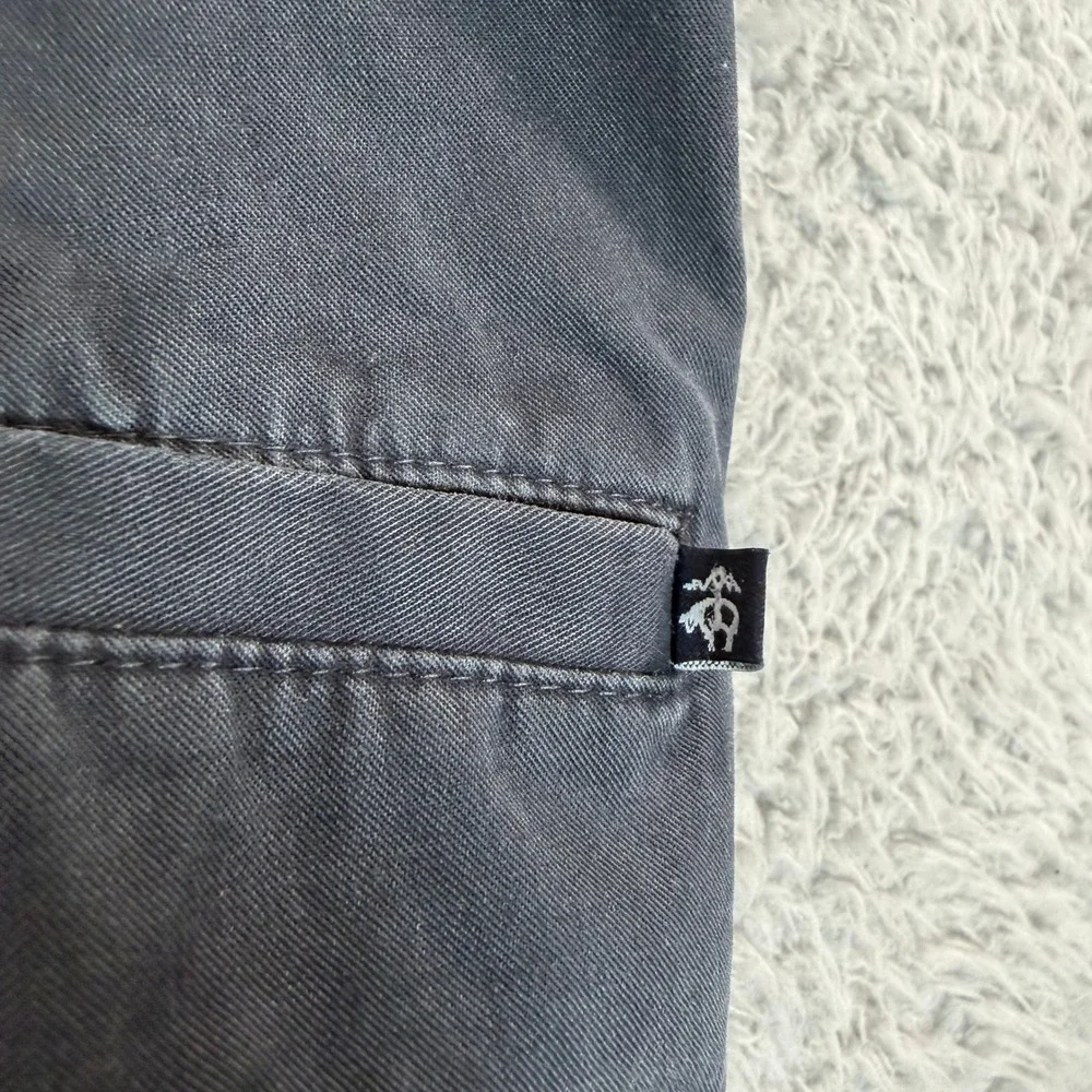 Brooks Brothers 346 Mens Chino Pants 31x30 Navy Blue Cotton Straight Leg Trouser